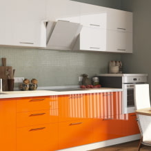 Оранжевая кухня в интерьере: особенности дизайна, сочетания, выбор штор и обоев-0