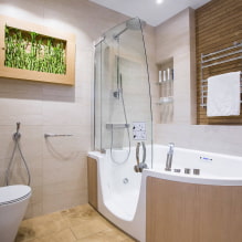 Дизайн ванной комнаты с душевой кабиной: фото в интерьере, варианты обустройства-1