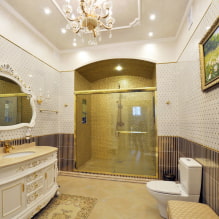 Дизайн ванной комнаты с душевой кабиной: фото в интерьере, варианты обустройства-6