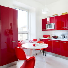 Кухня красного цвета: особенности дизайна, фото, сочетания-1