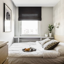 Узкая спальня: фото в интерьере, примеры планировки, как расположить кровать-5