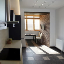 Дизайн кухни совмещенной с балконом: фото в интерьере, идеи обустройства-8