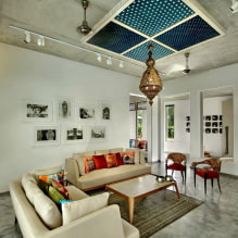 Оригинальный потолок в интерьере: идеи дизайна, фото, стили, необычное освещение-3