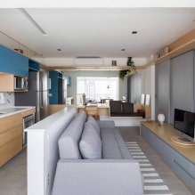 Дизайн кухни-гостиной 20 кв. м. – фото в интерьере, примеры зонирования-1