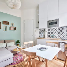 Маленькая кухня-гостиная: фото в интерьере, планировки и дизайн-2