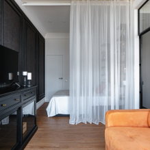Спальня и гостиная в одной комнате: примеры зонирования и дизайна-6