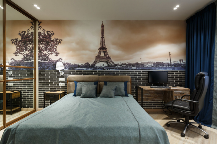 Фотообои в спальню 114 фото над кроватью и на стенах примеры дизайна интерьера маленькой комнаты розы какие выбрать по фэн-шуй
