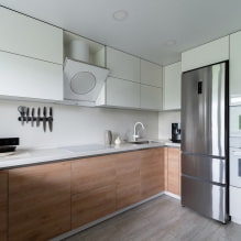 Дизайн кухни со шкафами до потолка-8