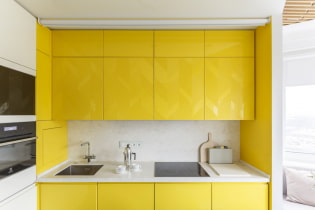 Дизайн кухни со шкафами до потолка