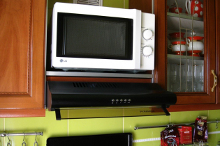 Куда поставить микроволновку на кухне?