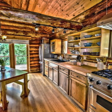 Особенности отделки кухни в деревянном доме-3