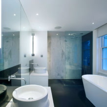 Натяжной потолок в ванной: плюсы и минусы, виды и примеры дизайна-2