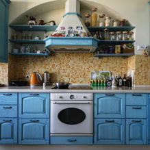 Дизайн голубой кухни-3