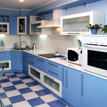 Дизайн голубой кухни-5