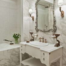 Дизайн ванной комнаты под мрамор-5