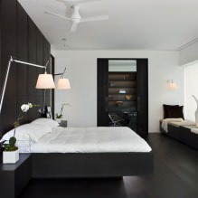 Пол черного цвета: выбор материала, дизайна, сочетание с потолком и стенами-6
