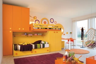 Оранжевый цвет в детской комнате: особенности, фото